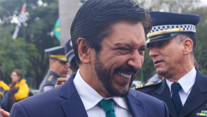 O prefeito de São Paulo, Ricardo Nunes (MDB), participou da cerimônia comemorativa ao 93° aniversário da Revolução Constitucionalista de 1932