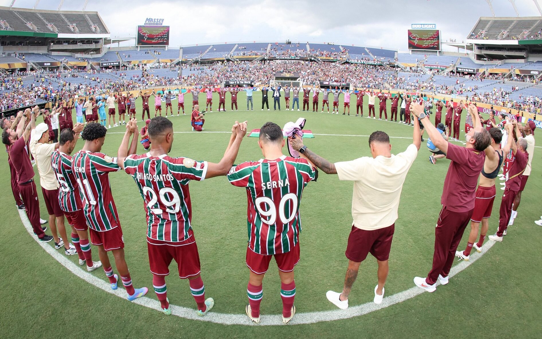 Fluminense comemora a classifição para as semifinais do Mundial de Clubes 