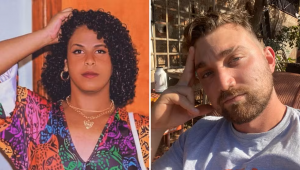 Carmen de Oliveira Alves e namorado