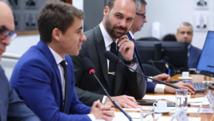 Eduardo Bolsonaro e Nikolas Ferreira na Câmara