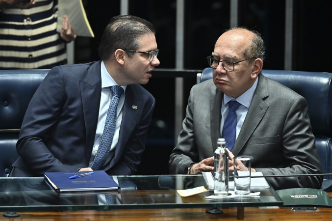 Deputado Hugo Motta, presidente da Câmara dos Deputados e Ministro Gilmar Mendes
