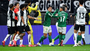 Confusão entre jogadores durante partida entre Corinthians x Palmeiras