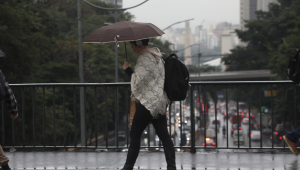 SP - CLIMA/PREVISÃO/SP/CHUVA - GERAL - Pedestres enfrentam clima frio e chuvoso no Viaduto Santa Generosa, na região do metrô Paraíso, na zona sul de São Paulo, com termômetros marcando 17°C, nesta tarde de segunda-feira, 09. A expectativa é de mais precipitações ao longo da semana e também dias mais frios. Conforme a Meteoblue, há possibilidade de temperaturas mínimas abaixo de 10ºC ao menos até sexta-feira, 13. Foto: RENATO S. CERQUEIRA/ATO PRESS/ESTADÃO CONTEÚDO