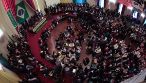 Ato na USP defende soberania nacional diante de tarifaço de Trump