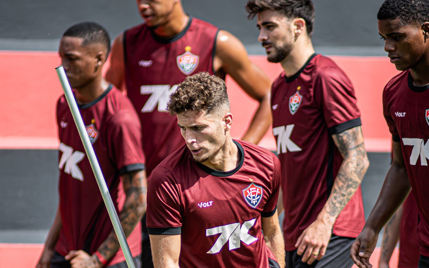 Rúben Rodrigues em treino do Vitória no Barradão 