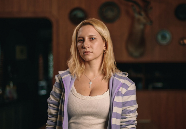 Lorena Comparato caracterizada como Elize Matsunaga para ture crime da Netflix