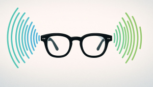 Óculos com aparelho auditivo