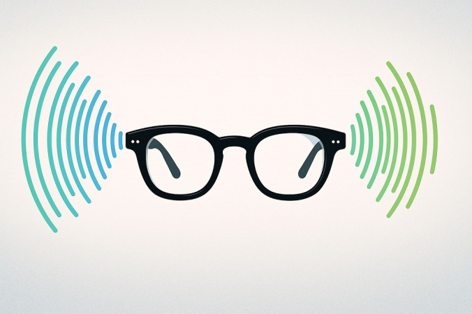 Óculos com aparelho auditivo