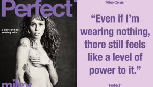 Miley Cyrus realiza ensaio fotográfico para revista Perfect