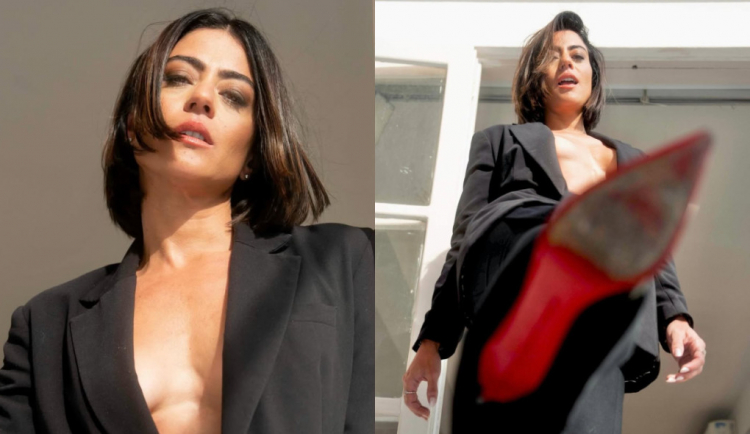 Carol Castro divulga imagens sem sutiã em ensaio sensual