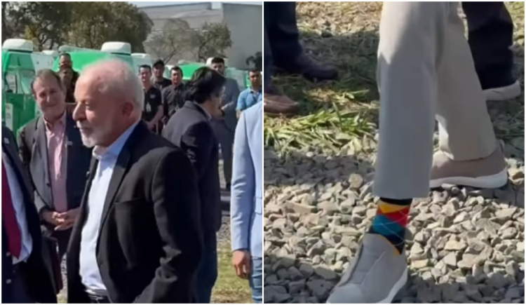 ‘Tem gente que tem tornozeleira, eu tenho meia bonita’, provoca Lula em referência a Bolsonaro