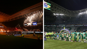 Arenas de Corinthians (esquerda) e Palmeiras concorrem a prêmio promovido pela Confut Sudamericana