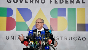Vice Presidente da República Geraldo Alckmin durante Entrevista coletiva no Palácio do Planalto em Brasília.