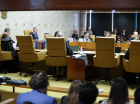 Luís Roberto Barroso, presidente do STF, discursa durante a reabertura do Judiciário para os trabalhos no segundo semestre