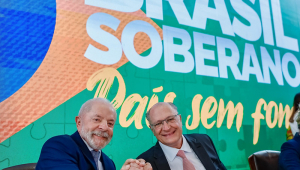 Lula e Alckmin durante Conselhão