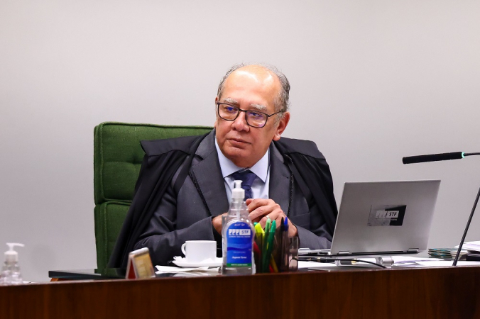Gilmar Mendes em sessão da Segunda Turma do STF