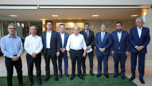 Ibaneis Rocha recebeu nesta quinta-feira (7) governadores de direita para discutir os efeitos do aumento tarifário anunciado pelos Estados Unidos sobre produtos brasileiros