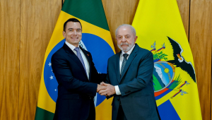 Lula e presidente do Equador, Daniel Noboa