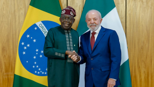 Presidente Luiz Inácio Lula da Silva, durante reunião ampliada com o Presidente da República Federal da Nigéria, Bola Tinubu