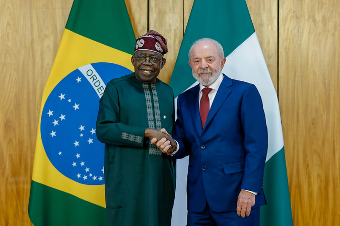Presidente Luiz Inácio Lula da Silva, durante reunião ampliada com o Presidente da República Federal da Nigéria, Bola Tinubu