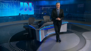 O apresentador William Bonner no estúdio do "Jornal Nacional"