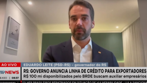 Eduardo Leite em entrevista ao Jornal da Manhã