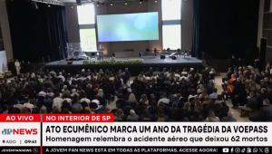 Cerimônia marca um ano de acidente da Voepass
