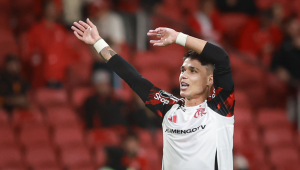 Luiz Araújo comemora classificação do Flamengo na Libertadores