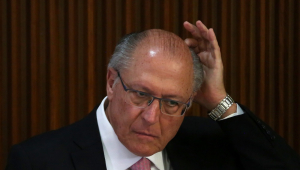 O vice-presidente Geraldo Alckmin durante reunião ministerial realizada no Palácio do Planalto