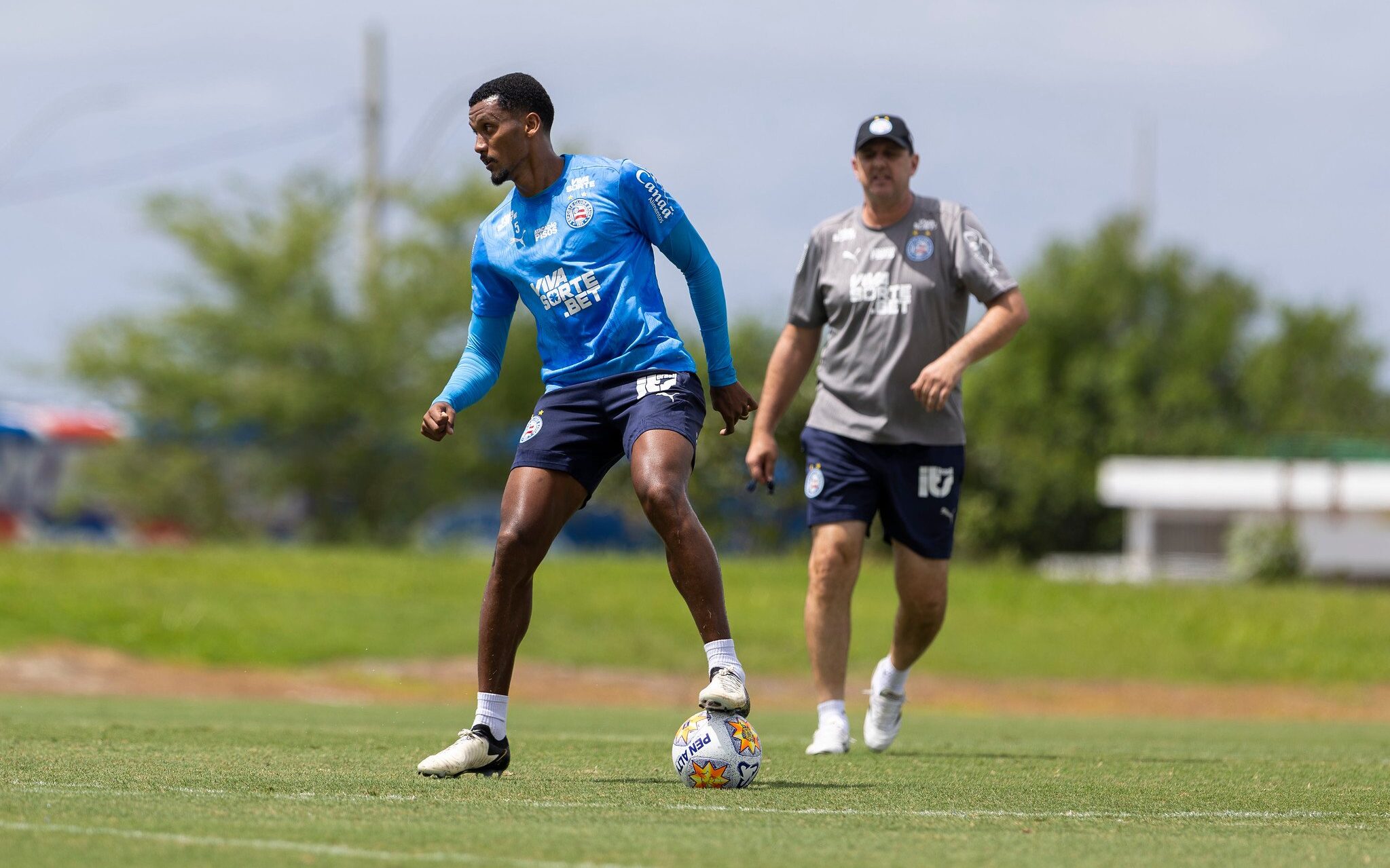 Erick Pulga antes da partida contra o Corinthians 