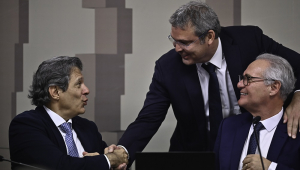 Ministro Fernando Haddad, Deputado Lindbergh Farias e Senador Renan Calheiros