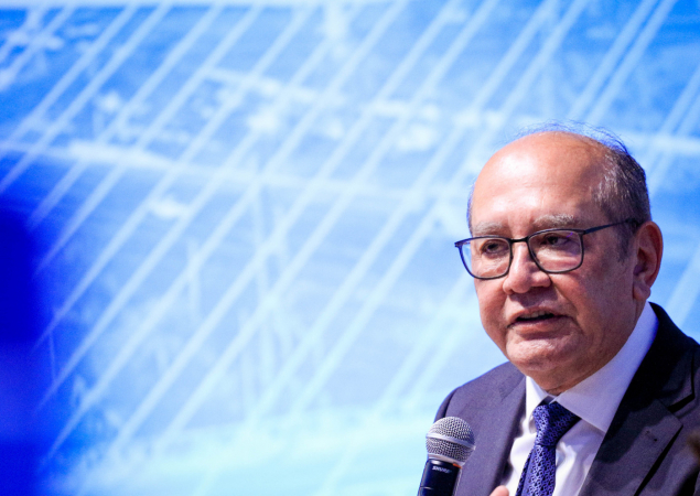 Esfera Brasil, reúne ministros, governadores, prefeitos, congressistas e lideranças do setor privado para debater desafios e oportunidades para o Brasil durante o Seminário Brasil Hoje, que acontece nesta segunda-feira (25) no Palácio Tangará na zona sul de São Paulo. Na foto, o Ministro do Supremo Tribunal Federal, Gilmar Mendes. 25/08/2025 - Foto: ALOISIO MAURICIO/FOTOARENA/FOTOARENA/ESTADÃO CONTEÚDO