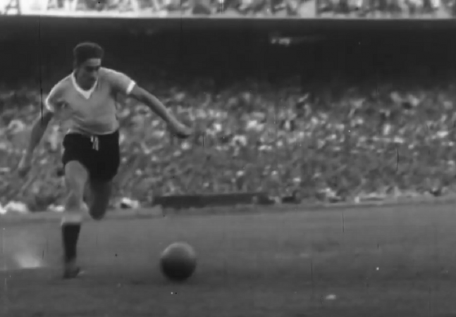 Filmagem da Copa de 1950 mostra chute de Ghiggia no gol que deu o título ao Uruguai