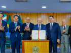 Cerimônia de assinatura da Medida Provisória “Brasil Soberano” Presidente da República, Luiz Inácio Lula da Silva, durante cerimônia de assinatura da Medida Provisória “Brasil Soberano”. Palácio do Planalto, Brasília – DF. Foto: Ricardo Stuckert / PR