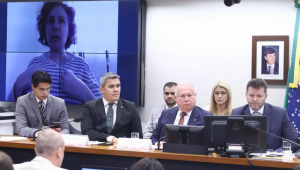 Carla Zambelli participa de forma virtual de sessão realizada pela CCJ da Câmara sobre a condenação dela no STF