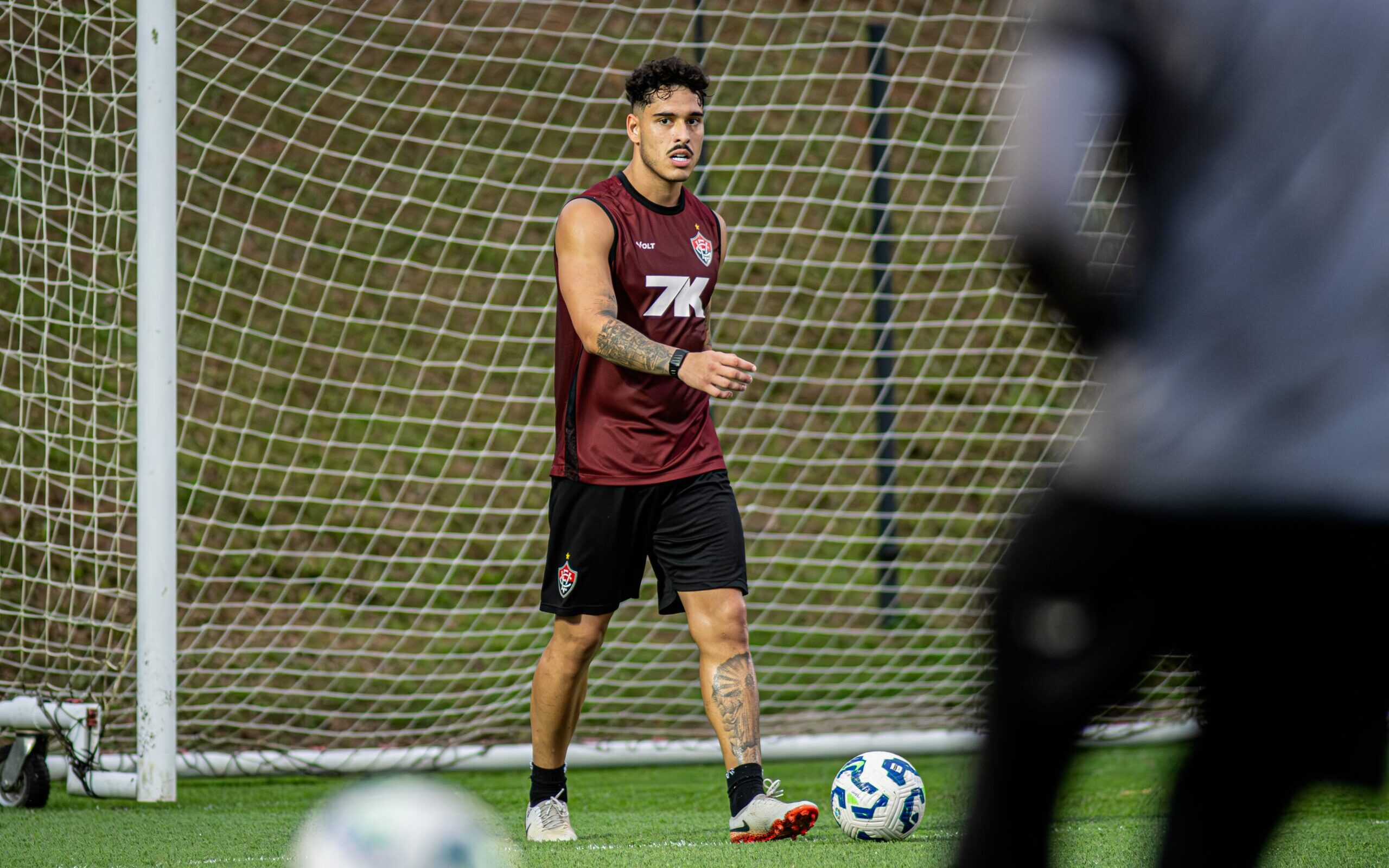 Lucas Halter em treino do Vitória no Barradão 