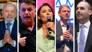 Lula, Jair Bolsonaro, Michelle Bolsonaro, Tarcísio de Freitas e Eduardo Bolsonaro estão listados na pesquisa do Instituto Paraná