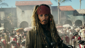 Depp como Jack Sparrow em "Piratas do Caribe - A Vingança se Salazar"