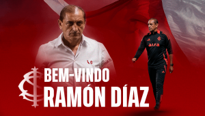 Imagem divulgada pelo Internacional para anunciar a contratação de Ramón Díaz