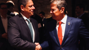 Tarcísio e governador da Geórgia, Brian Kemp