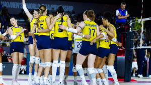 Seleção brasileira de volei vence a França