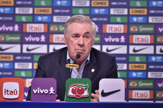 Carlo Ancelotti durante convocação da seleção brasileira para amistosos na Ásia
