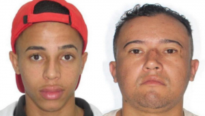 Flávio Henrique Ferreira de Souza (à esquerda) e Felipe Avelino da Silva (à direita), suspeitos de envolvimento na morte do ex-delegado-geral Ruy Ferraz Fontes