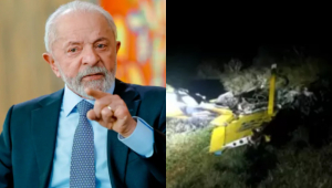Lula disse ter recebido com tristeza e consternação a notícia da queda de um avião de pequeno porte na cidade de Aquidauana (MS)