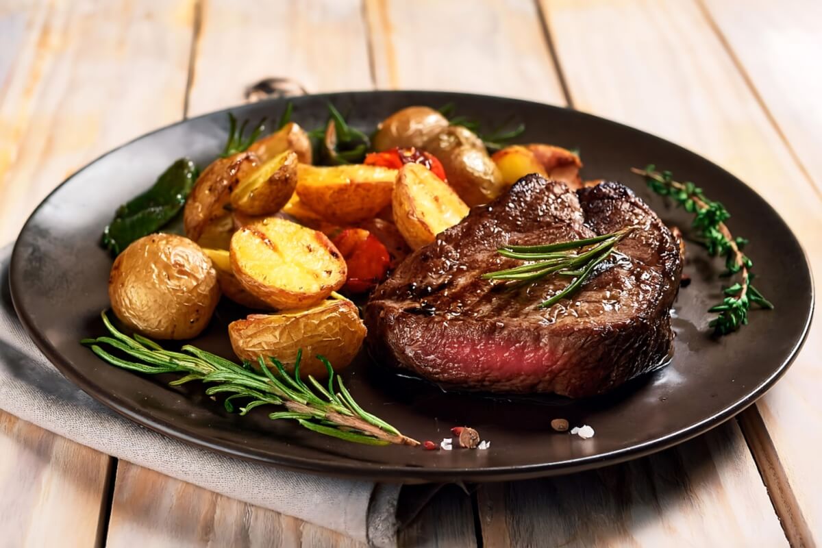 Fraldinha com batata e ervas 