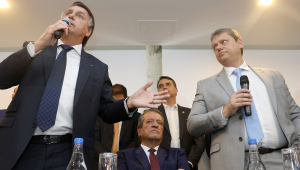 Jair Bolsonaro, Valdemar Costa Neto e Tarcísio de Freitas