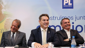 Valdemar Costa Neto, Luciano Zucco e Jair Bolsonaro