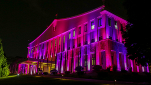 Palácio dos Bandeirantes ficou rosa e azul durante lançamento do movimento SP por Todas