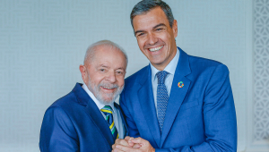 Presidente da República, Luiz Inácio Lula da Silva, durante encontro bilateral com o Presidente de Governo do Reino da Espanha, Pedro Sánchez, na Sede das Nações Unidas (ONU). Nova York - Estados Unidos.