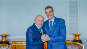 Presidente da República, Luiz Inácio Lula da Silva, durante encontro bilateral com o Presidente de Governo do Reino da Espanha, Pedro Sánchez, na Sede das Nações Unidas (ONU). Nova York - Estados Unidos.